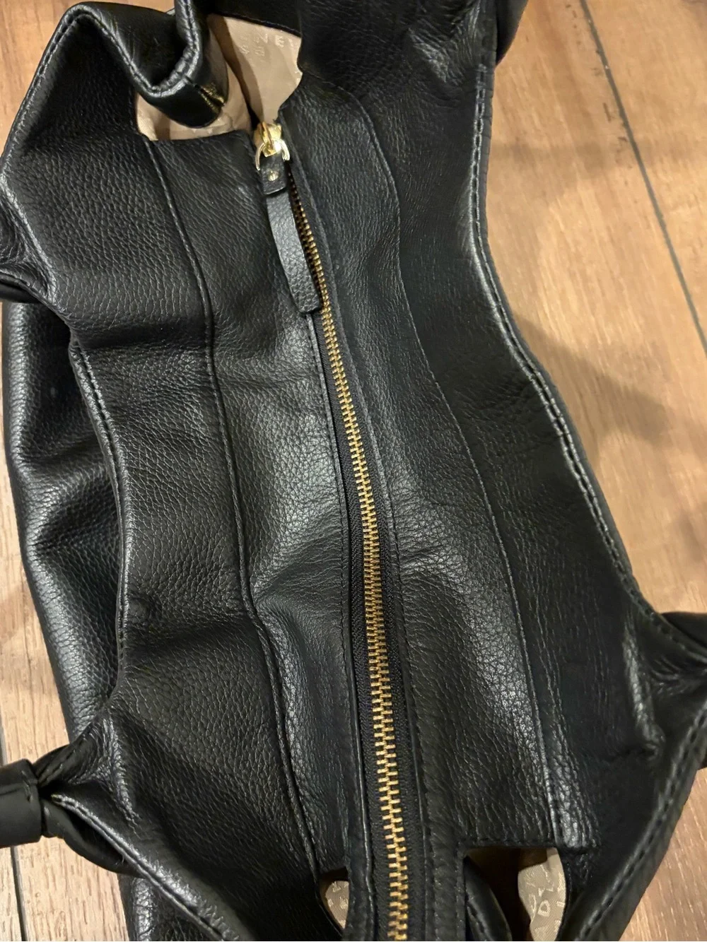 kate spade New York Black Leather Tote Bag